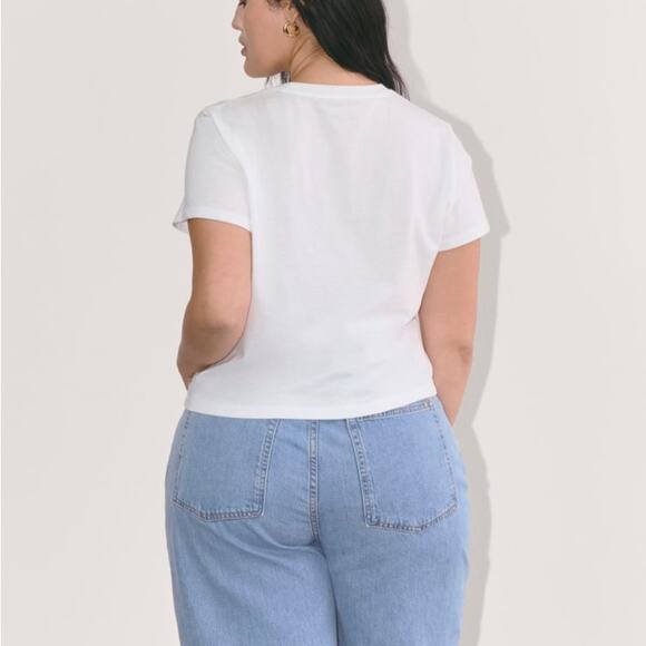 Everlane The Organic Cotton Box-Cut Tee in white Size M NWOT - Picture 6 of 6